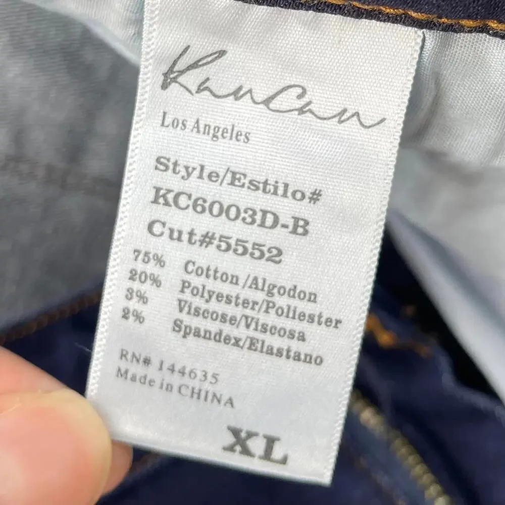 KanCan Mid Rise Dark Denim Skinny Jeans Style KC6003D-B‎